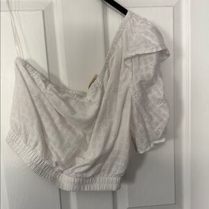 Universal Thread Ivory Eyelet Top